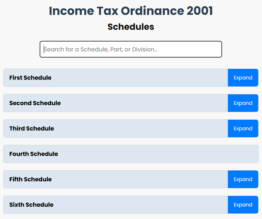 Taxobotic Ordinance Schedules preview